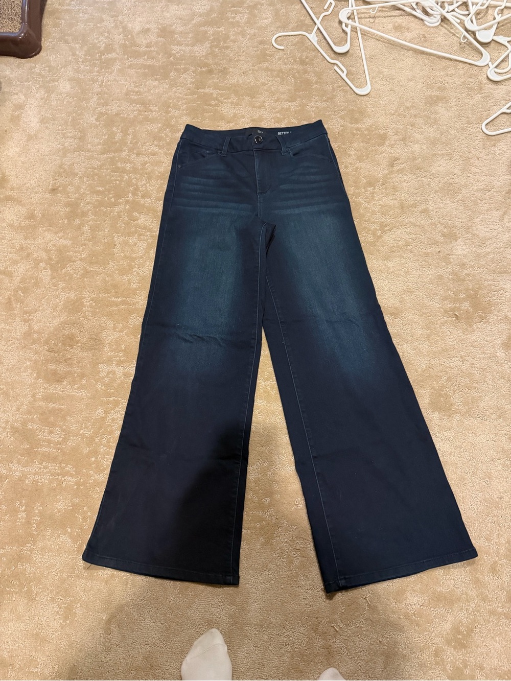 1822 Denim Wide-Leg Better Butter Jeans in Dark Blue
